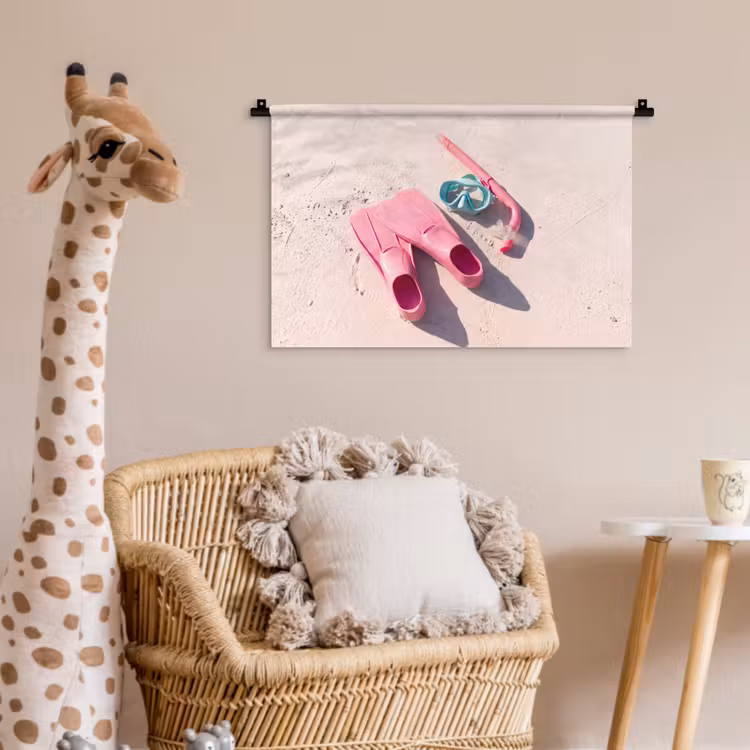 Snorkelset - Strand - Zomer - Roze Wandkleed katoen klein -wsfeer5_kind