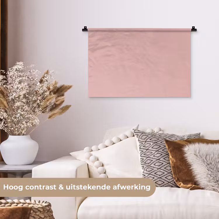 Soft - Blush - Roze Wandkleed katoen klein 269 -sfeer1