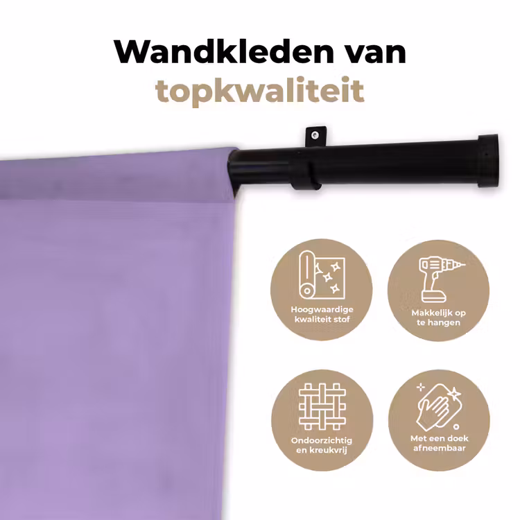 Soft - Lavender - Paars Wandkleed katoen klein 269 -sfeer2