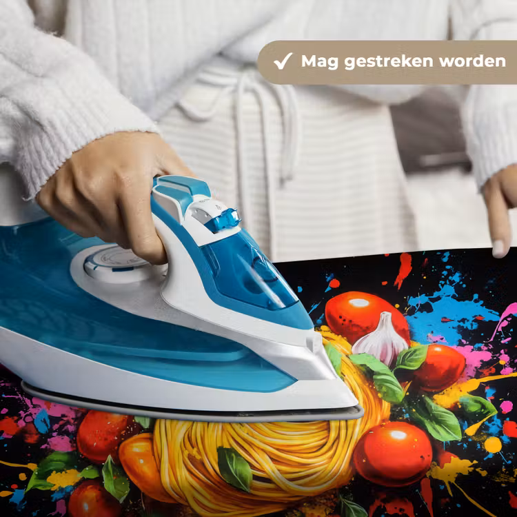 Spaghetti - Graffiti - Verf - Kleurrijk - Eten - Modern Wandkleed katoen klein -sfeer9