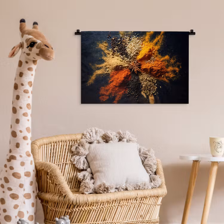 Specerijen - Explosie - Oranje Wandkleed katoen klein -wsfeer5_kind