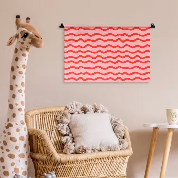 Speels - Patroon - Rood Wandkleed katoen klein 269 -wsfeer5_kind
