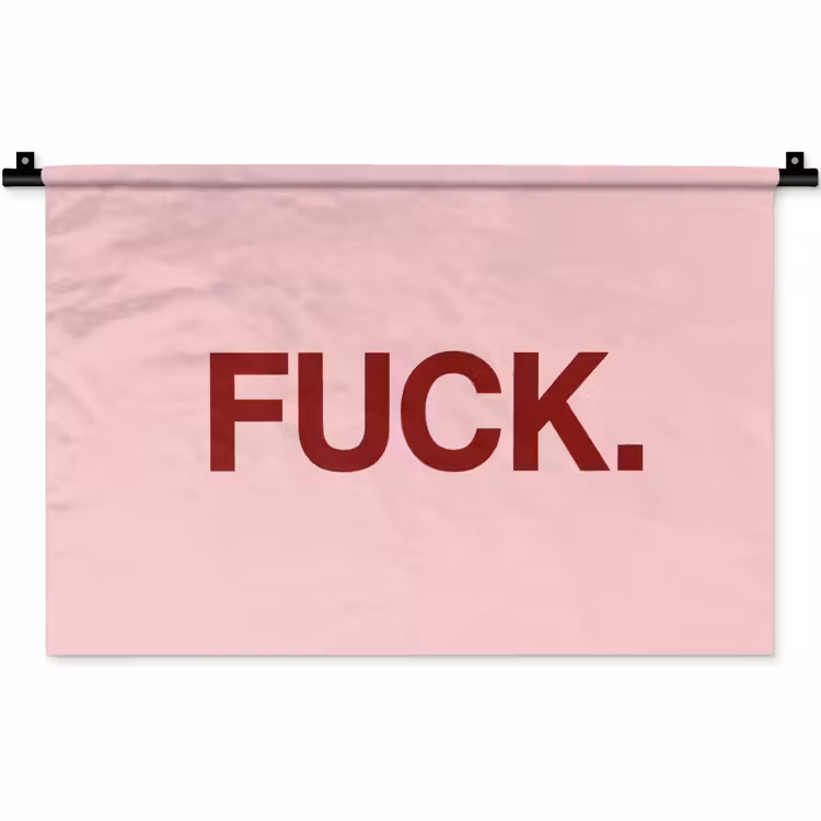 Statement - Krachtig - Roze Wandkleed katoen klein -zz3d