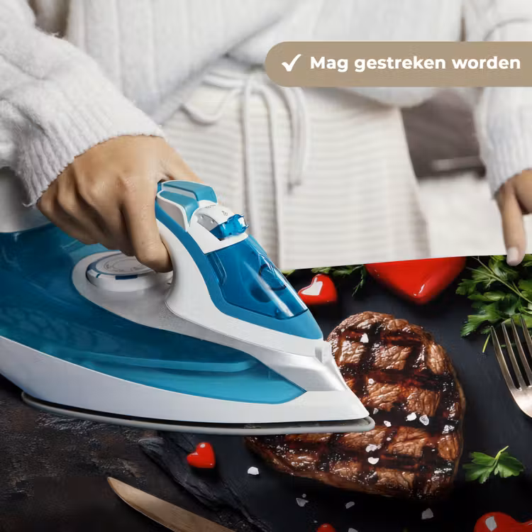 Steak - Hart - Bestek Wandkleed katoen klein -sfeer9