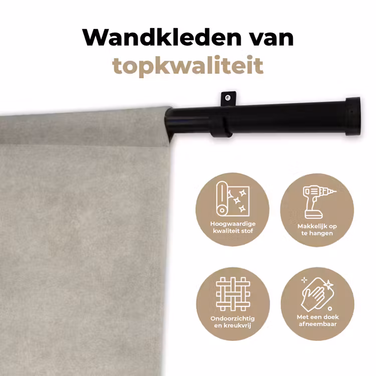 Steen - Beton - Patronen Wandkleed katoen klein 269 -sfeer2