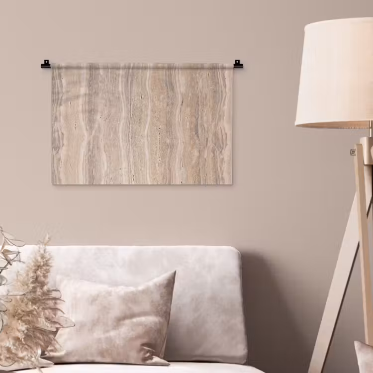 Steen - Patroon - Textuur - Natuurlijk - Beige Wandkleed katoen klein -sfeer4