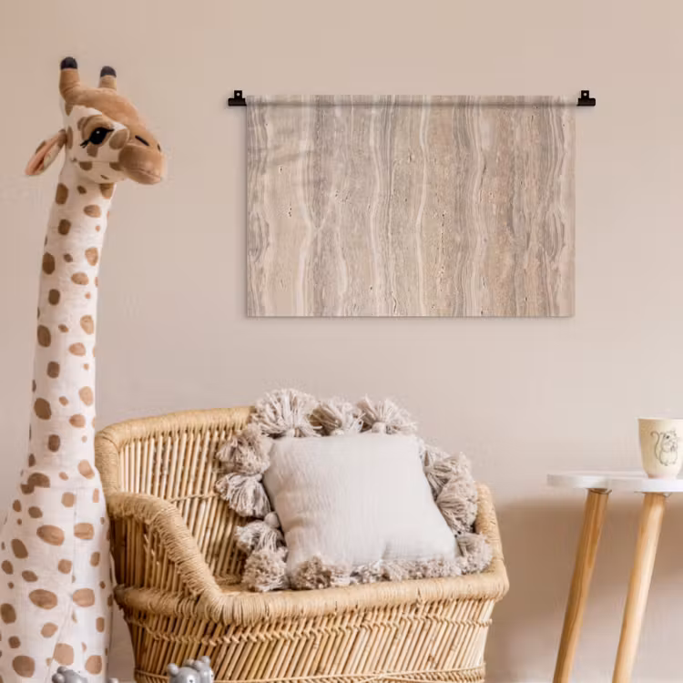Steen - Patroon - Textuur - Natuurlijk - Beige Wandkleed katoen klein -wsfeer5_kind