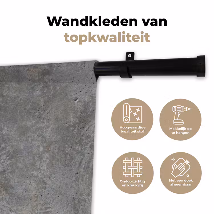 Stenen - Beton - Patronen Wandkleed katoen klein 269 -sfeer2