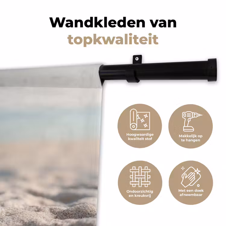 Stenen - Stapel - Zand - Zee Wandkleed katoen klein -sfeer2