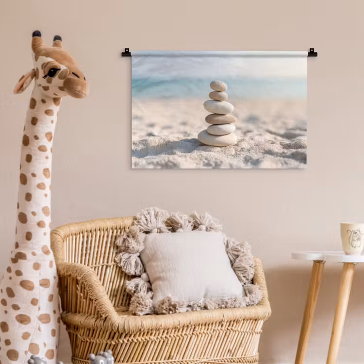 Stenen - Stapel - Zand - Zee Wandkleed katoen klein -wsfeer5_kind