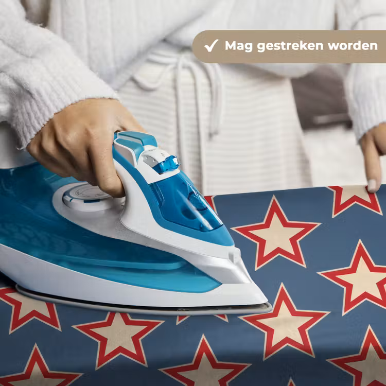 Ster - Klassiek - Blauw Wandkleed katoen klein 269 -sfeer9