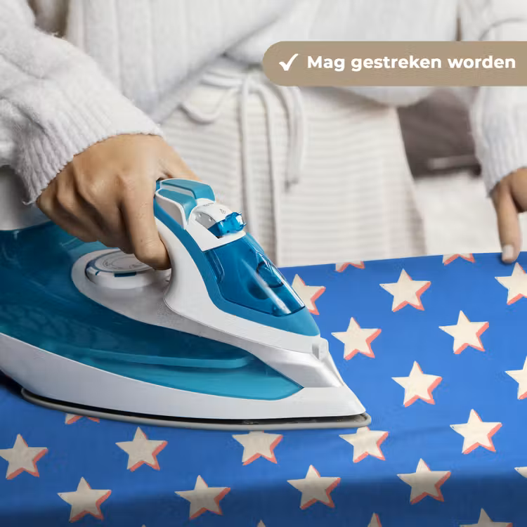 Sterren - Patroon - Blauw Wandkleed katoen klein 269 -sfeer9