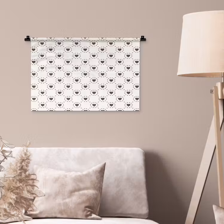 Stippen - Hart - Patroon Wandkleed katoen klein 269 -sfeer4