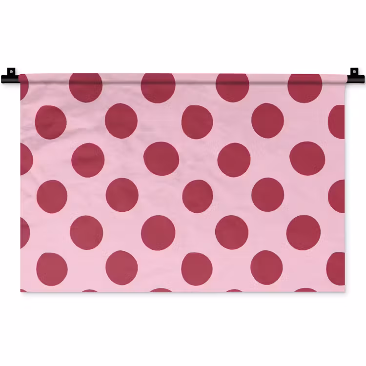 Stippen - Patroon - Bordeaux Wandkleed katoen klein 269 -zz3d