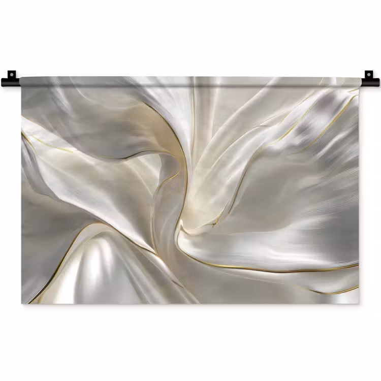Stof - Plooien - Goud Wandkleed katoen klein -zz3d