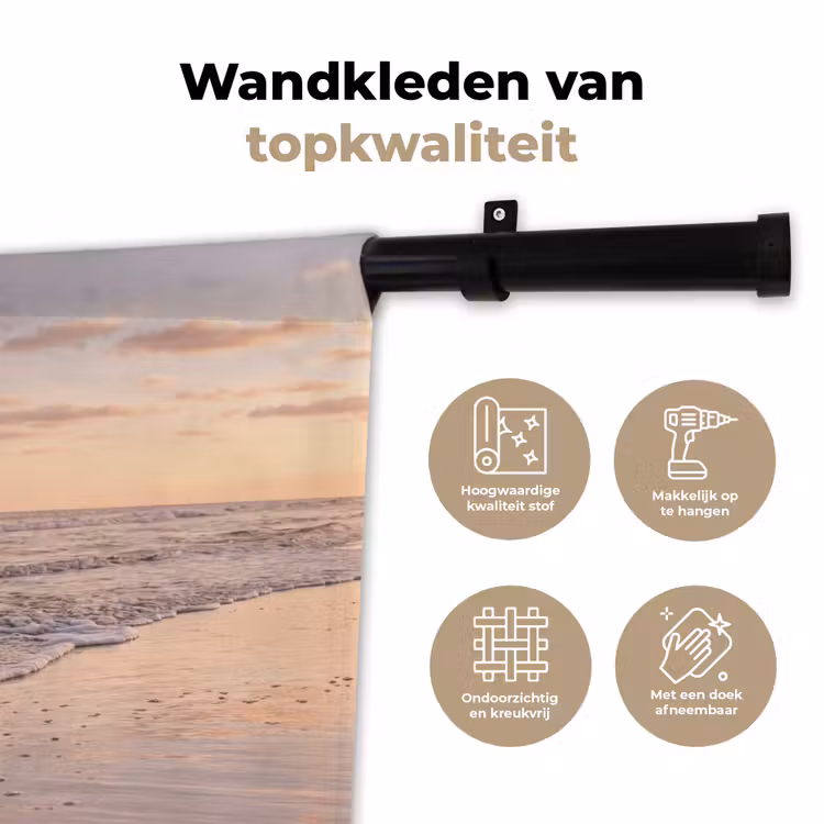 Strand - Branding - Wolken Wandkleed katoen klein -sfeer2