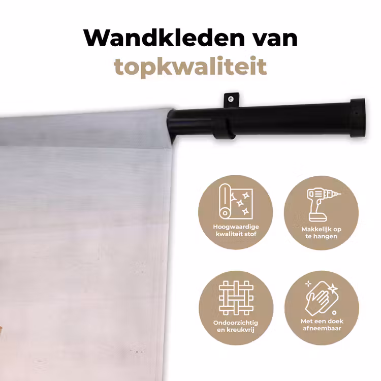 Strand - Parasol - Ligstoel - Zomer - Roze Wandkleed katoen klein -sfeer2