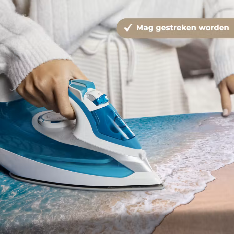 Strand - Water - Natuur - Blauw - Beige Wandkleed katoen klein -sfeer9