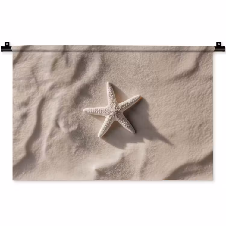 Strand - Zeester - Zand - Beige Wandkleed katoen klein -zz3d