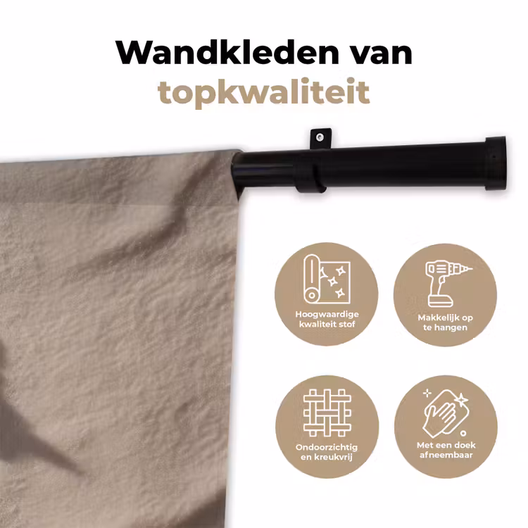Strand - Zeester - Zand - Beige Wandkleed katoen klein -sfeer2