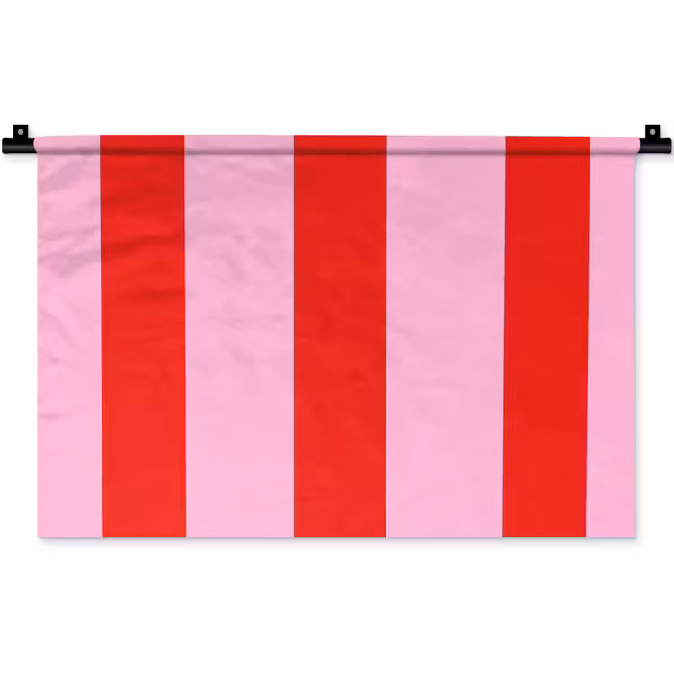 Strepen - Klassiek - Roze Wandkleed katoen klein 269 -zz3d