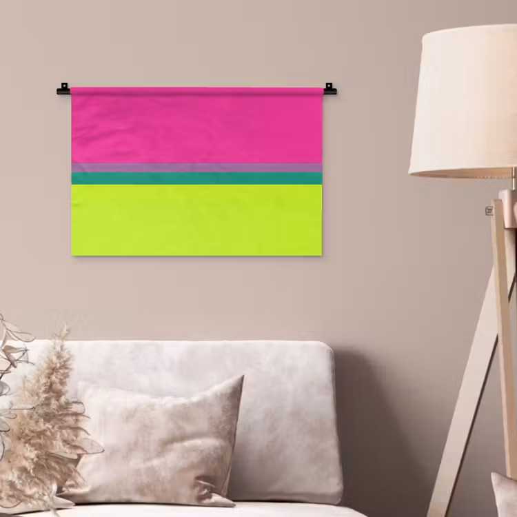 Strepen - Modern - Kleurrijk Wandkleed katoen klein -sfeer4