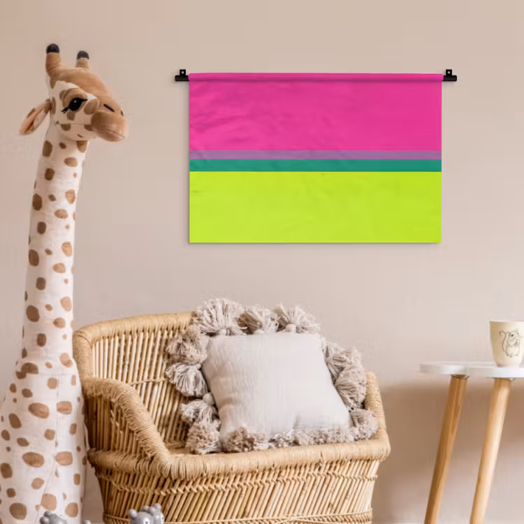 Strepen - Modern - Kleurrijk Wandkleed katoen klein -wsfeer5_kind