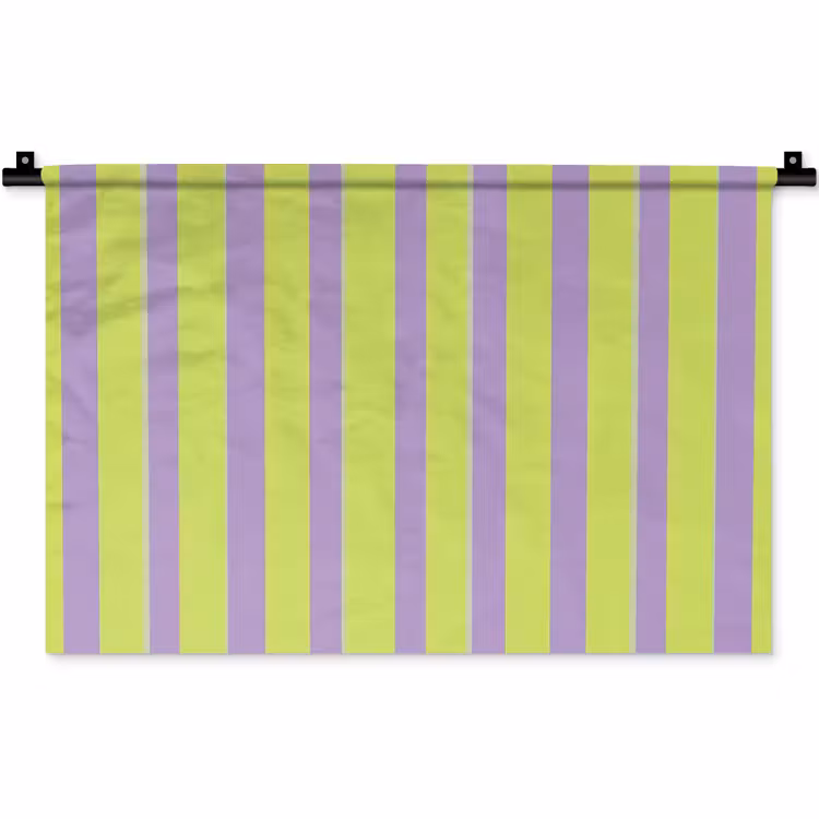 Strepen - Patroon - Groen Wandkleed katoen klein 269 -zz3d