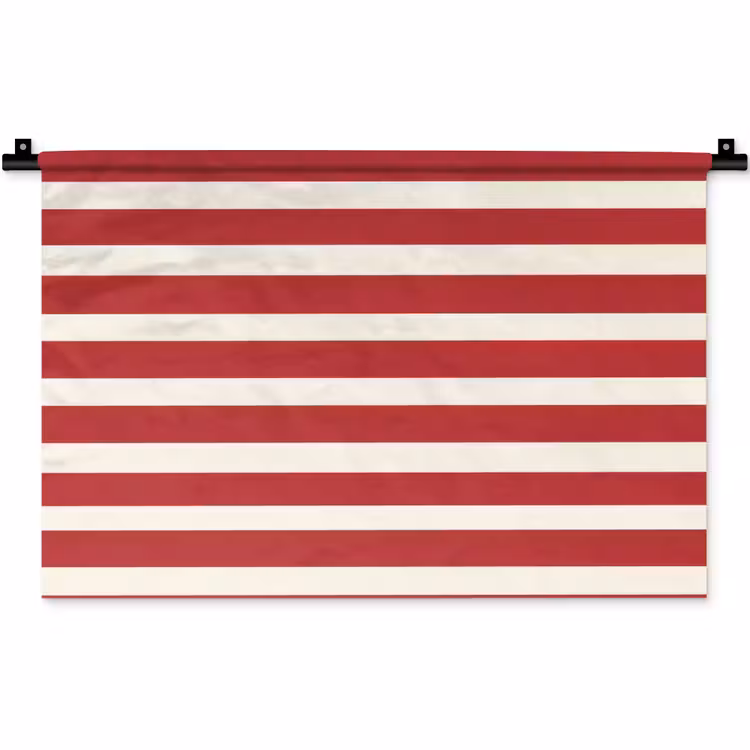 Strepen - Patroon - Rood Wandkleed katoen klein 269 -zz3d
