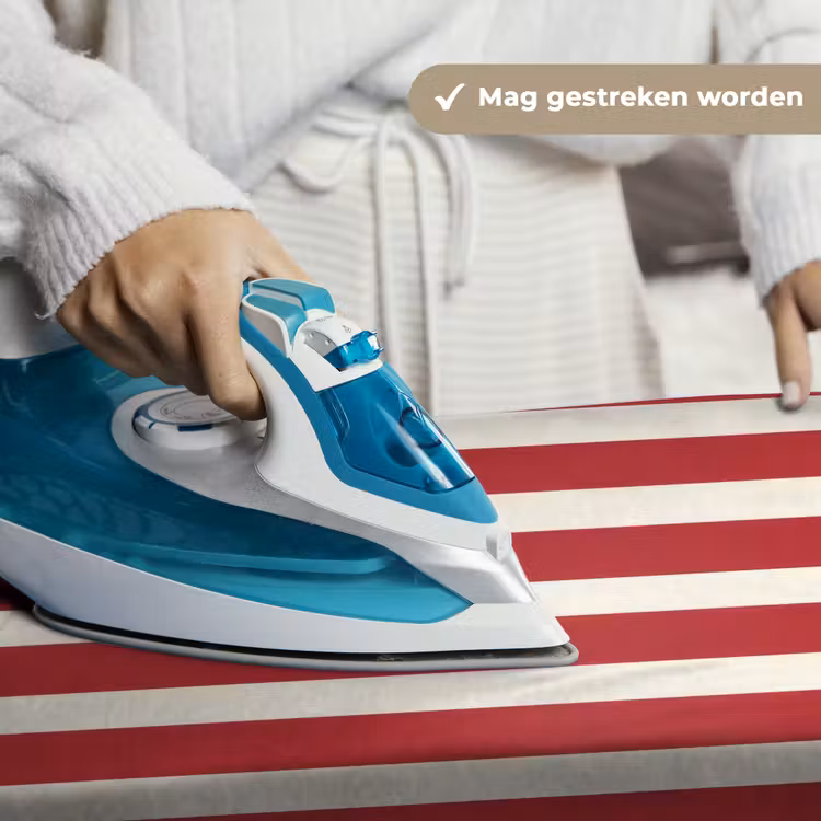 Strepen - Patroon - Rood Wandkleed katoen klein 269 -sfeer9