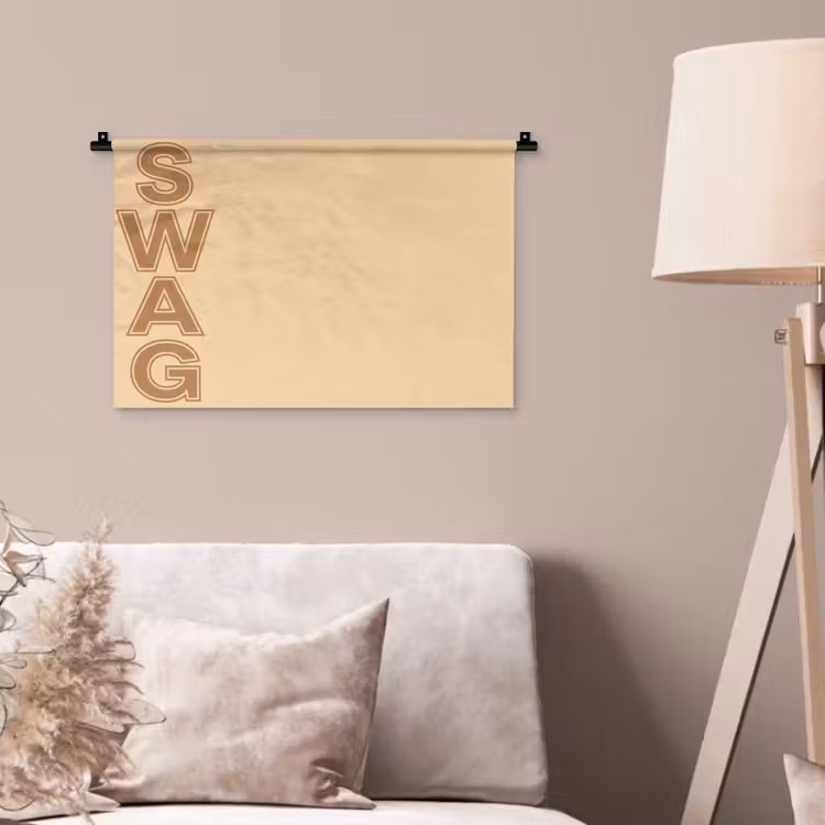 Swag - Bruin - Beige Wandkleed katoen klein -sfeer4