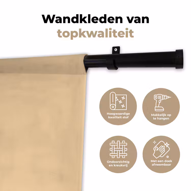 Swag - Bruin - Beige Wandkleed katoen klein -sfeer2
