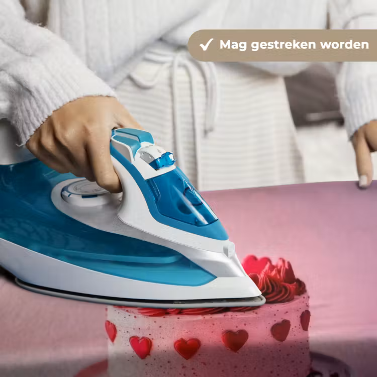 Taart - Hart - Roze Wandkleed katoen klein -sfeer9