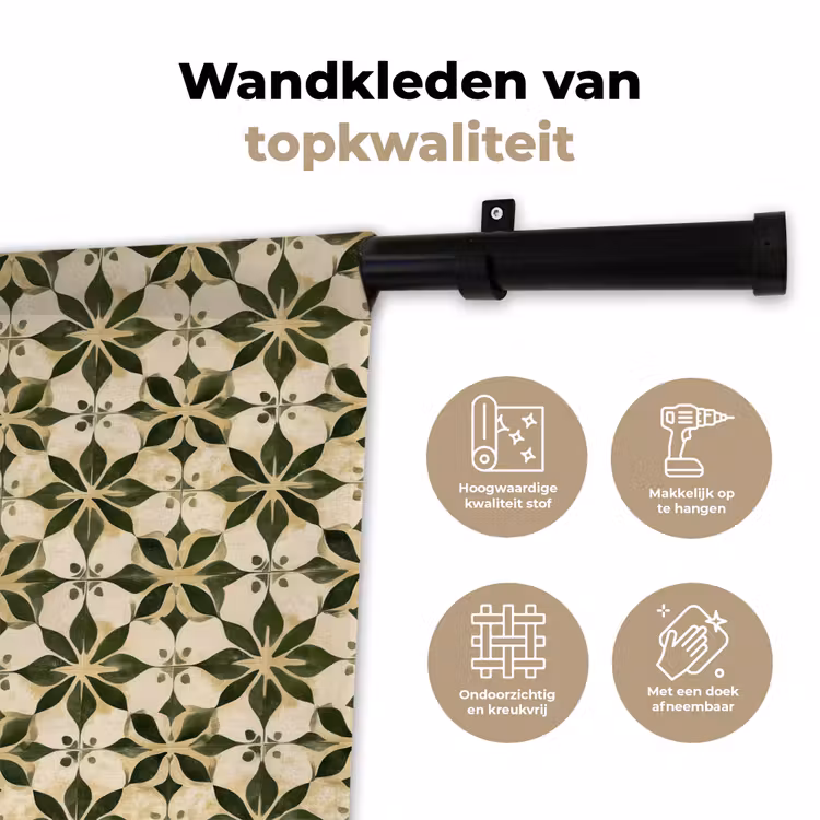 Tegel - Dessin - Groen Wandkleed katoen klein 269 -sfeer2