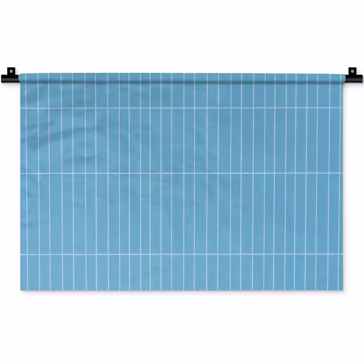 Tegel - Langwerpig - Patroon - Blauw Wandkleed katoen klein 269 -zz3d