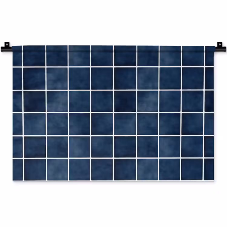 Tegel - Modern - Blauw Wandkleed katoen klein 269 -zz3d