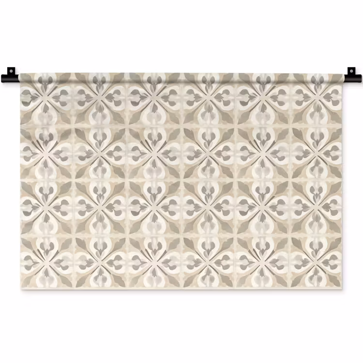 Tegel - Motief - Beige Wandkleed katoen klein 269 -zz3d