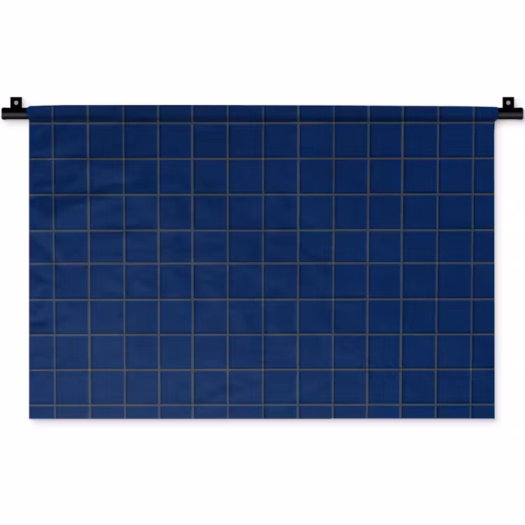 Tegel - Patroon - Blauw Wandkleed katoen klein 269 -zz3d