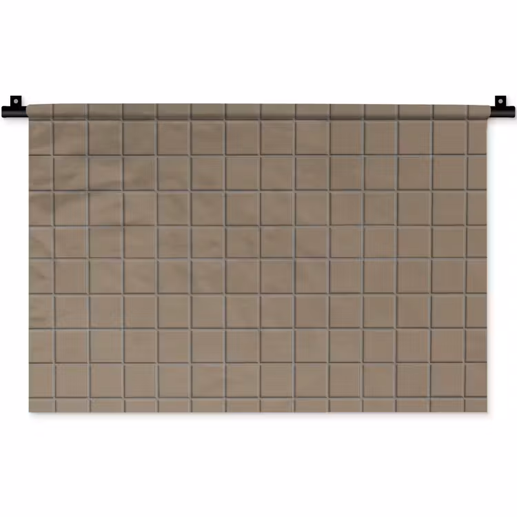 Tegel - Patroon - Taupe Wandkleed katoen klein 269 -zz3d