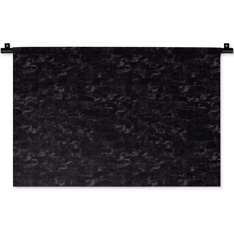 Tegels - Patroon - Marmer - Zwart Wandkleed katoen klein 269 -zz3d