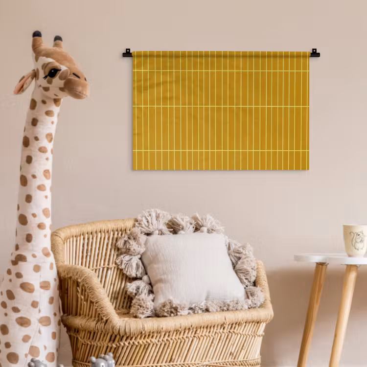 Tegels - Verticaal - Mosterdgeel Wandkleed katoen klein 269 -wsfeer5_kind
