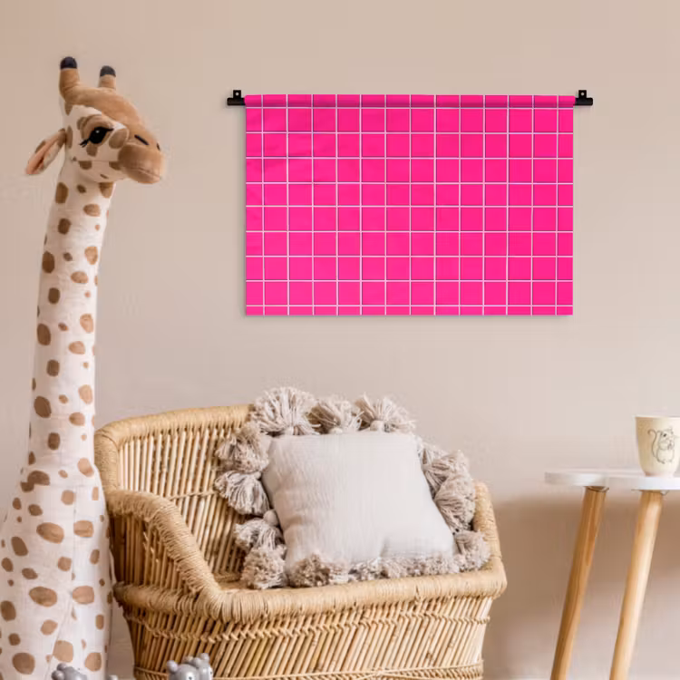 Tegels - Vierkant - Fuchsia Wandkleed katoen klein 269 -wsfeer5_kind