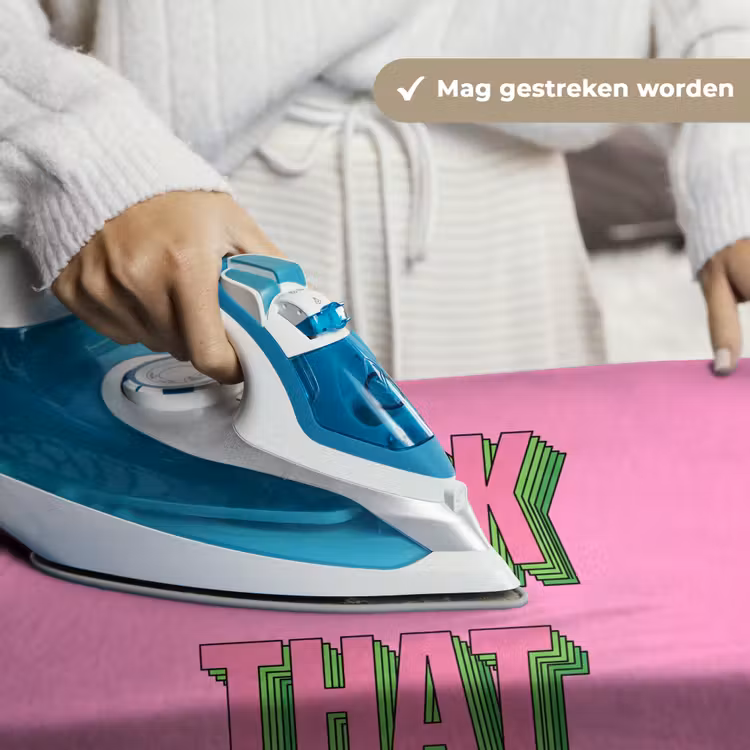 Tekst - Bold - Roze Wandkleed katoen klein -sfeer9