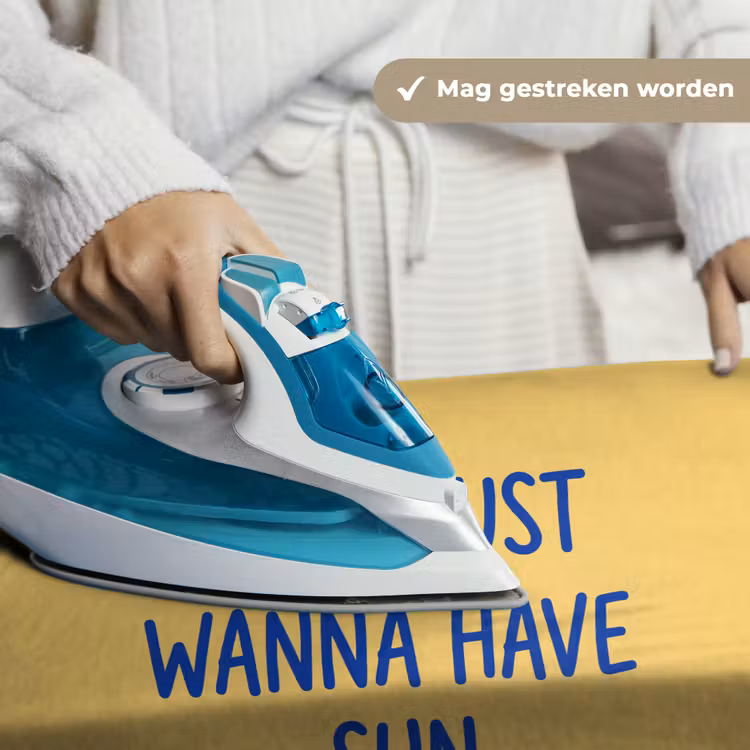 Tekst - Zon - Zomer - Modern - Geel Wandkleed katoen klein -sfeer9