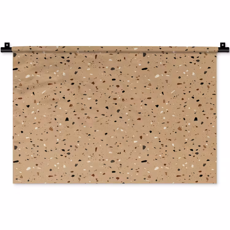 Terrazzo - Patroon - Beige Wandkleed katoen klein 269 -zz3d