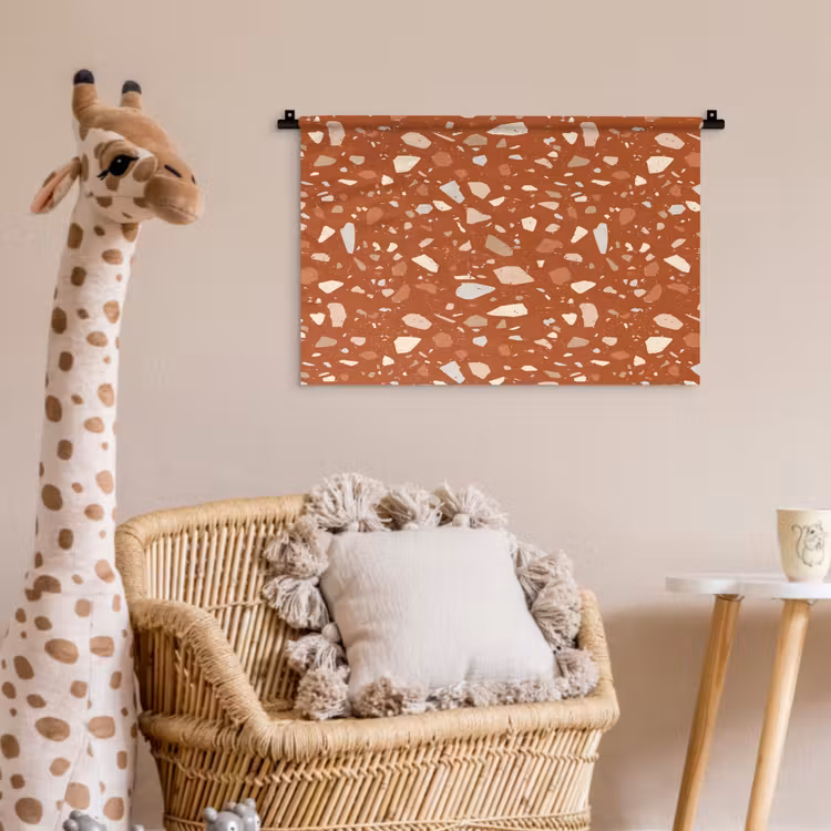Terrazzo - Patroon - Klei Wandkleed katoen klein 269 -wsfeer5_kind
