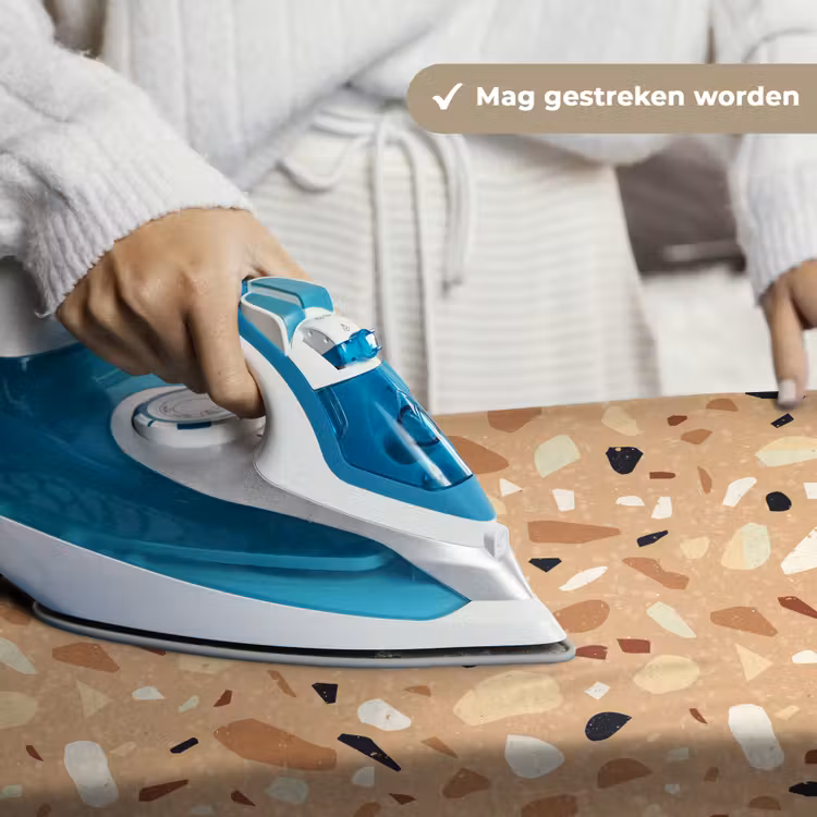 Terrazzo - Patroon - Kleurrijk - Oranje Wandkleed katoen klein 269 -sfeer9