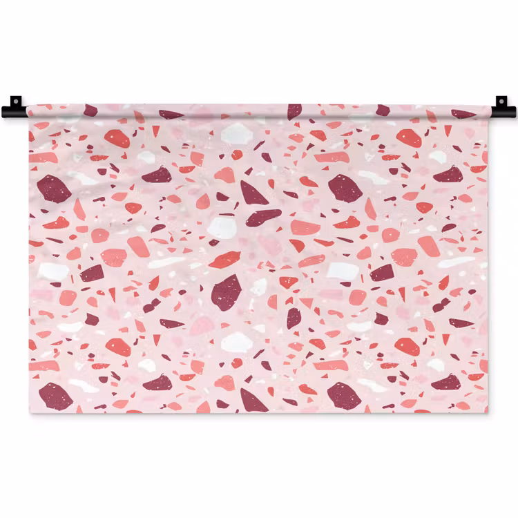 Terrazzo - Patroon - Roze Wandkleed katoen klein 269 -zz3d