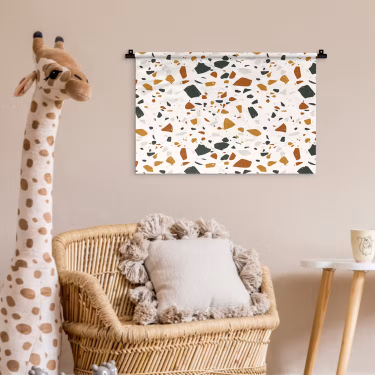 Terrazzo - Patroon - Wit - Terra Wandkleed katoen klein 269 -wsfeer5_kind