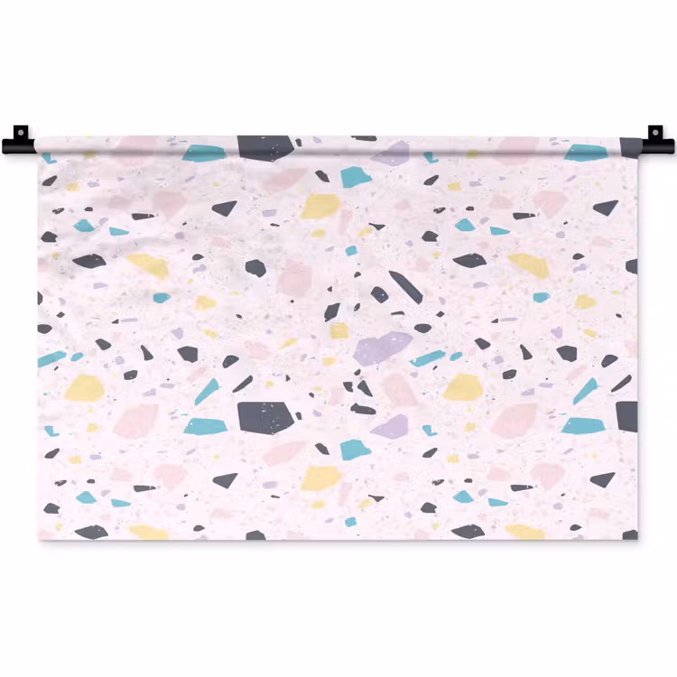 Terrazzo -  Patroon - Zacht - Snoep Wandkleed katoen klein 269 -zz3d